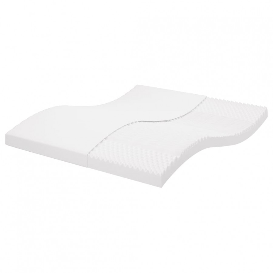 Matelas en mousse blanc 160x200 cm 7 zones dureté 20 ILD