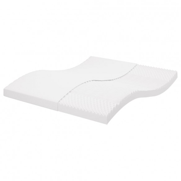 Matelas en mousse blanc 160x200 cm 7 zones dureté 20 ILD