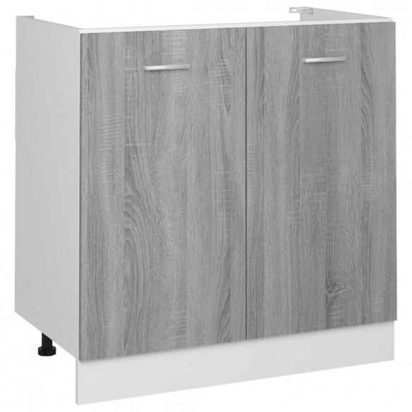 Armoire de plancher d'évier Sonoma gris 80x46x81,5 cm