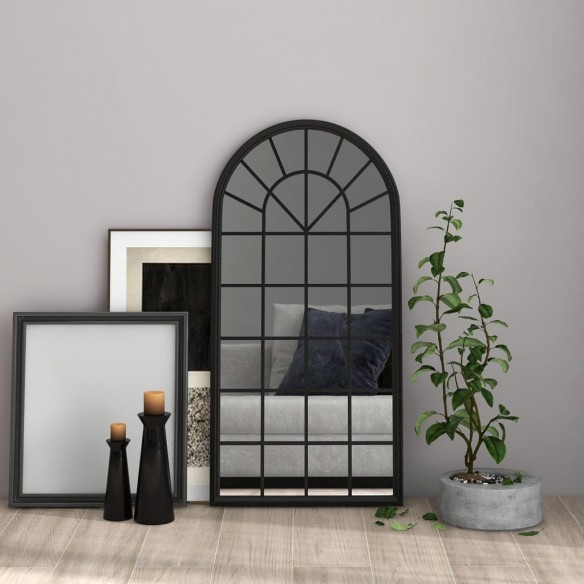 Miroir Noir 90x45 cm Fer pour utilisation à l'intérieur