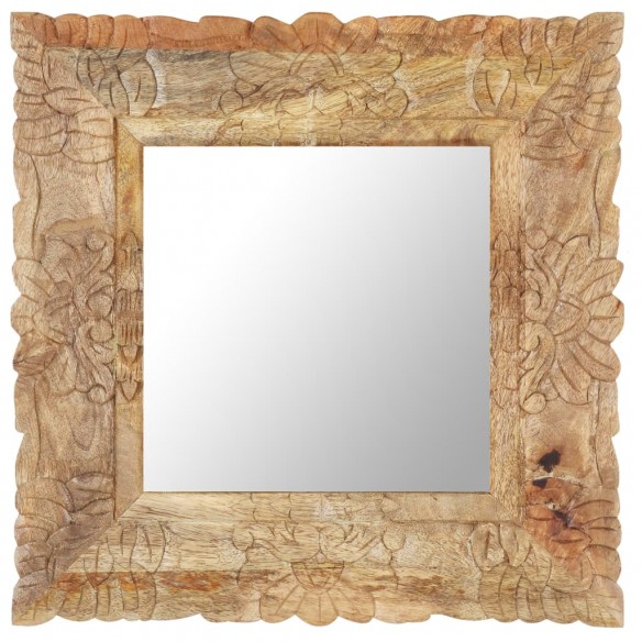 Miroir 50x50 cm Bois de manguier massif