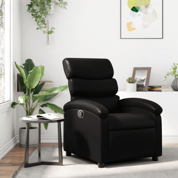 Fauteuil inclinable Noir Similicuir