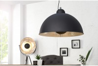 Lampe suspension design coloris noir et doré