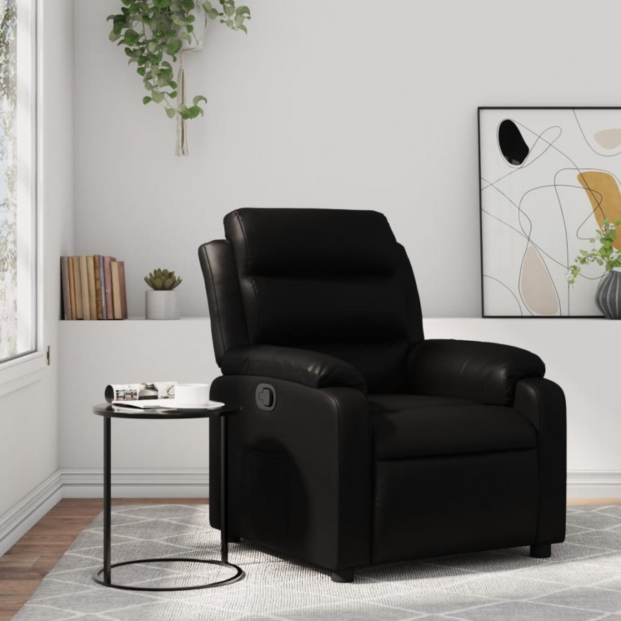 Fauteuil inclinable Noir Similicuir