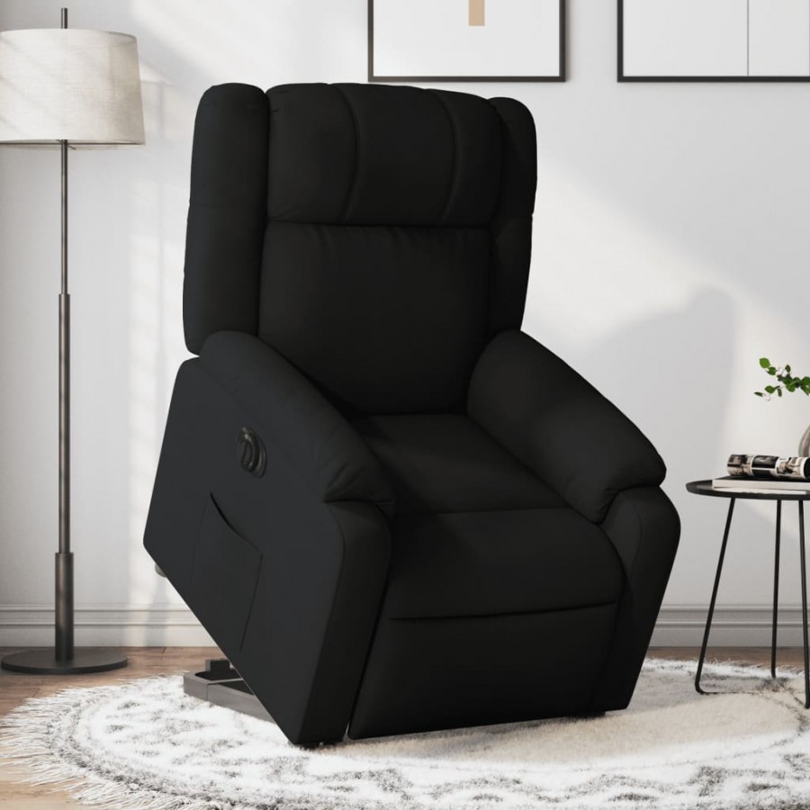 Fauteuil inclinable électrique noir tissu