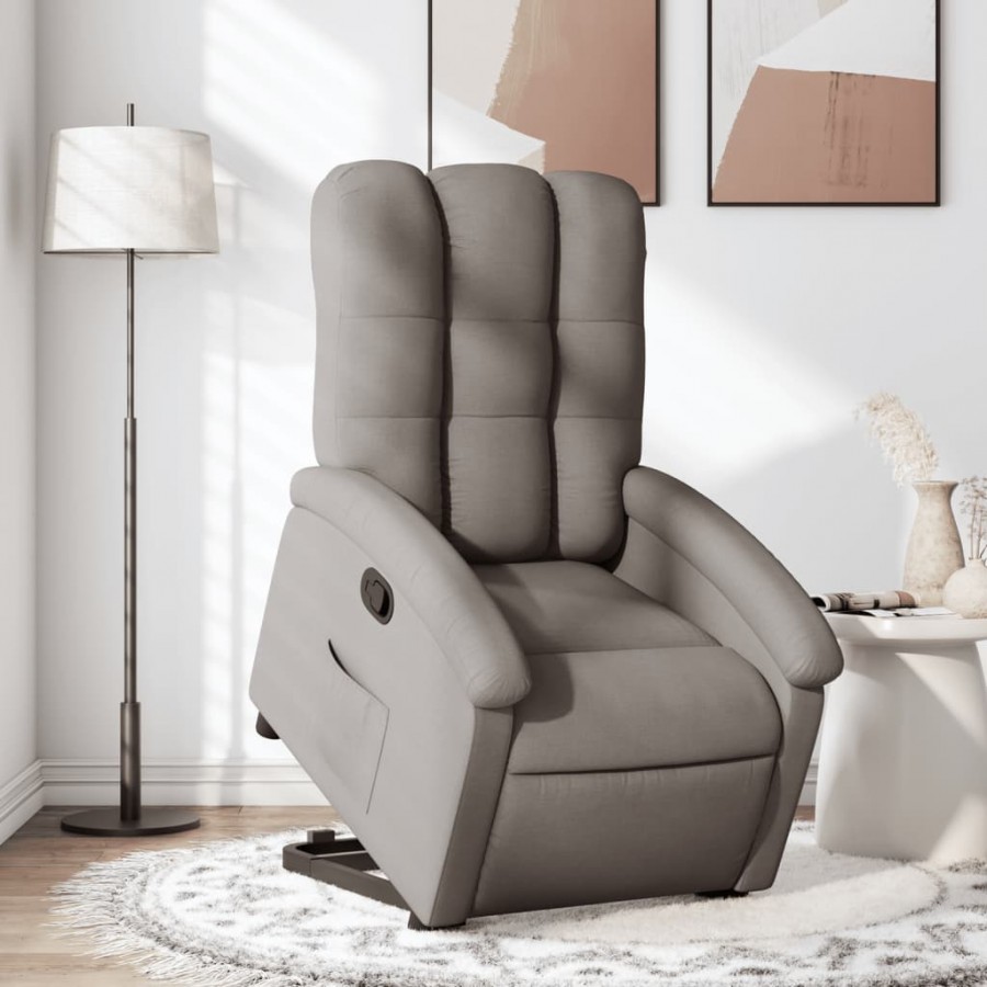 Fauteuil inclinable taupe tissu