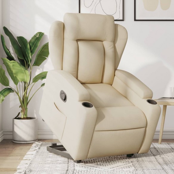 Fauteuil inclinable Crème Tissu