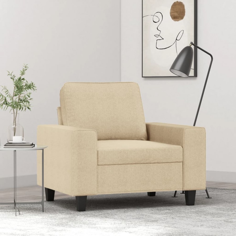 Fauteuil Crème 60 cm Tissu