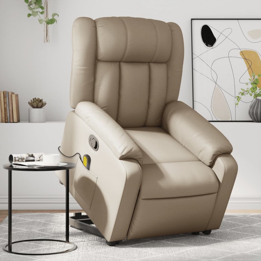 Fauteuil inclinable de massage Cappuccino Similicuir