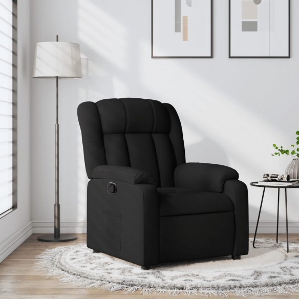 Fauteuil inclinable Noir Tissu