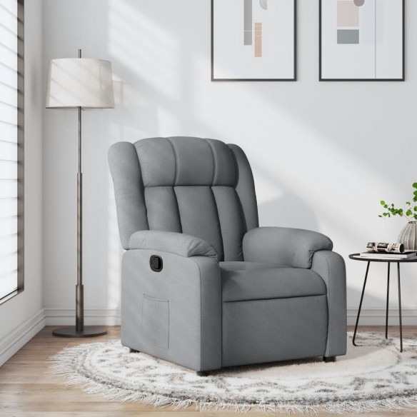 Fauteuil inclinable Gris clair Tissu