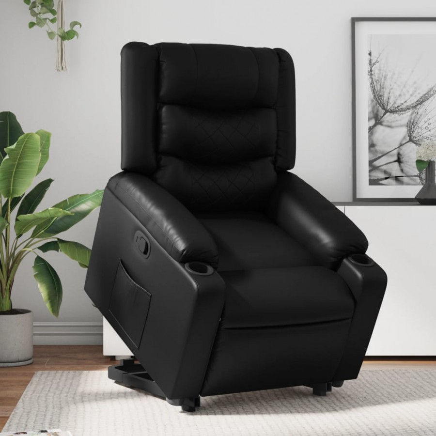 Fauteuil inclinable Noir Similicuir