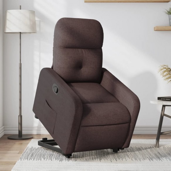 Fauteuil inclinable marron foncé tissu