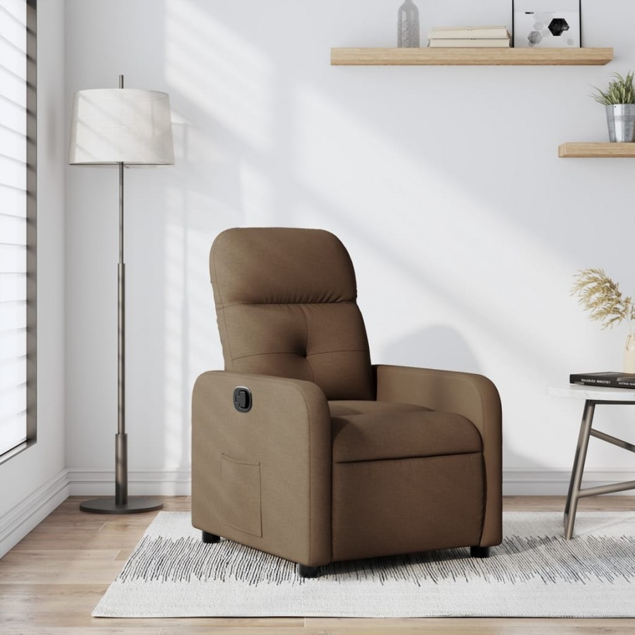 Fauteuil inclinable Marron Tissu