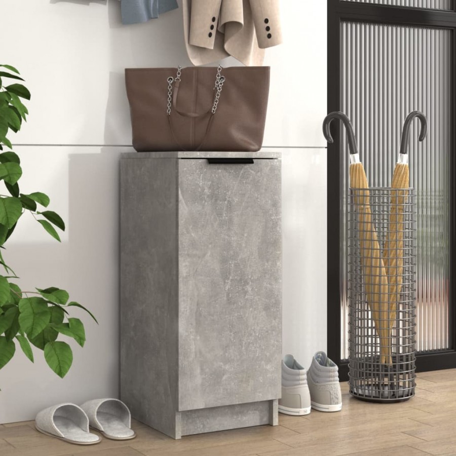 Armoire à chaussures Gris béton 30x35x70 cm Bois d'ingénierie