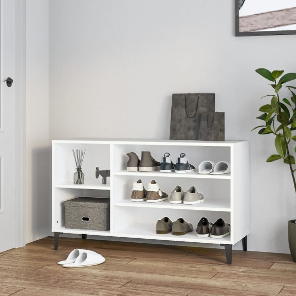 Armoire à chaussures Blanc 102x36x60 cm Bois d'ingénierie