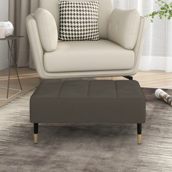 Repose-pied Gris foncé 78x56x32 cm Velours