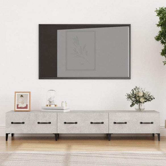 Meuble TV Gris béton 150x34,5x30 cm Bois d'ingénierie