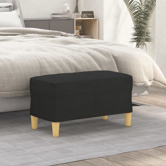 Banc Noir 70x35x41 cm Tissu