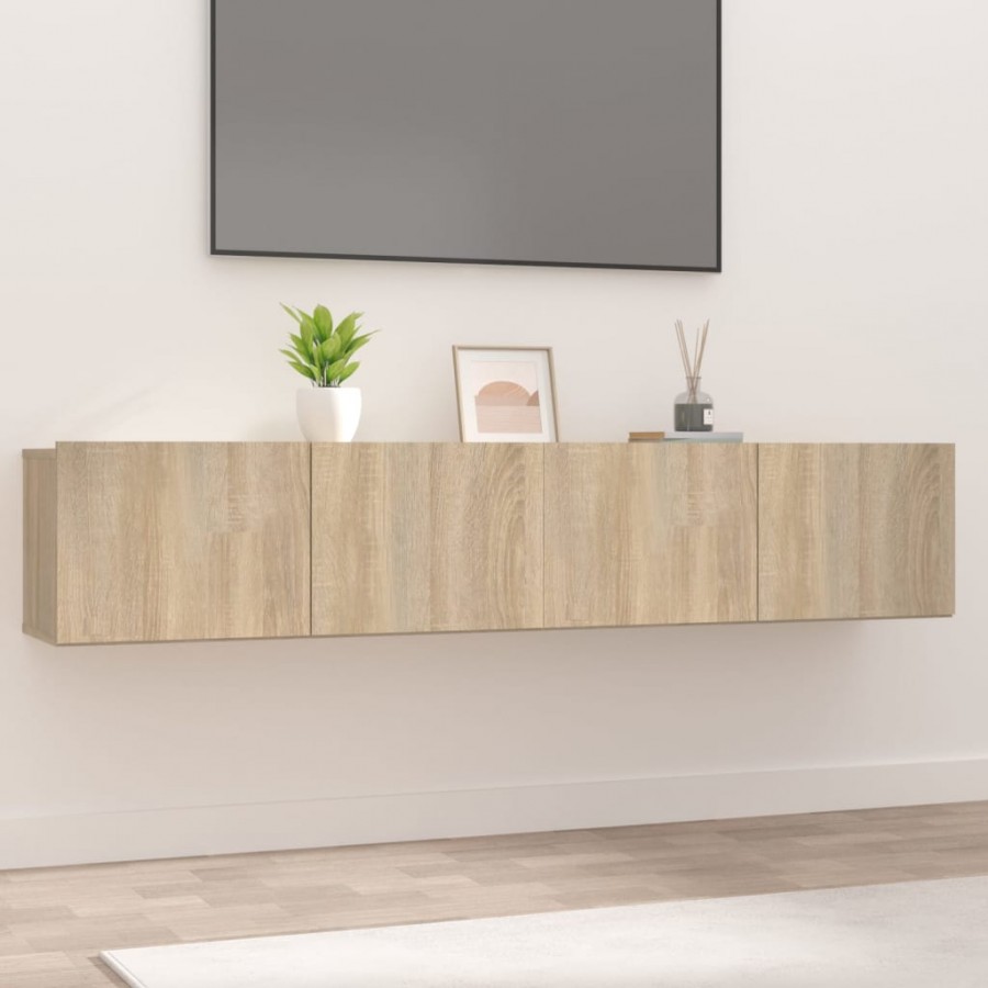 Meubles TV 2 pcs Chêne sonoma 80x30x30 cm Bois d'ingénierie