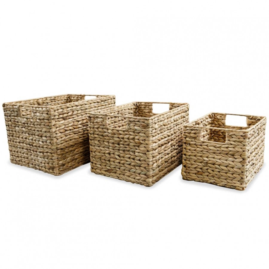 Panier de rangement 3 pcs Jacinthe d'eau