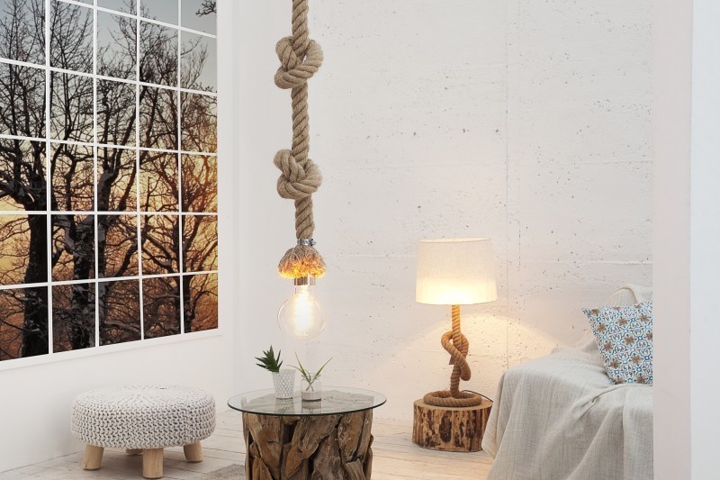 Lampe suspension design coloris naturel