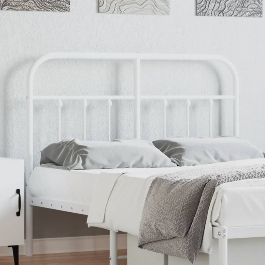 Tête de lit métal blanc 120 cm