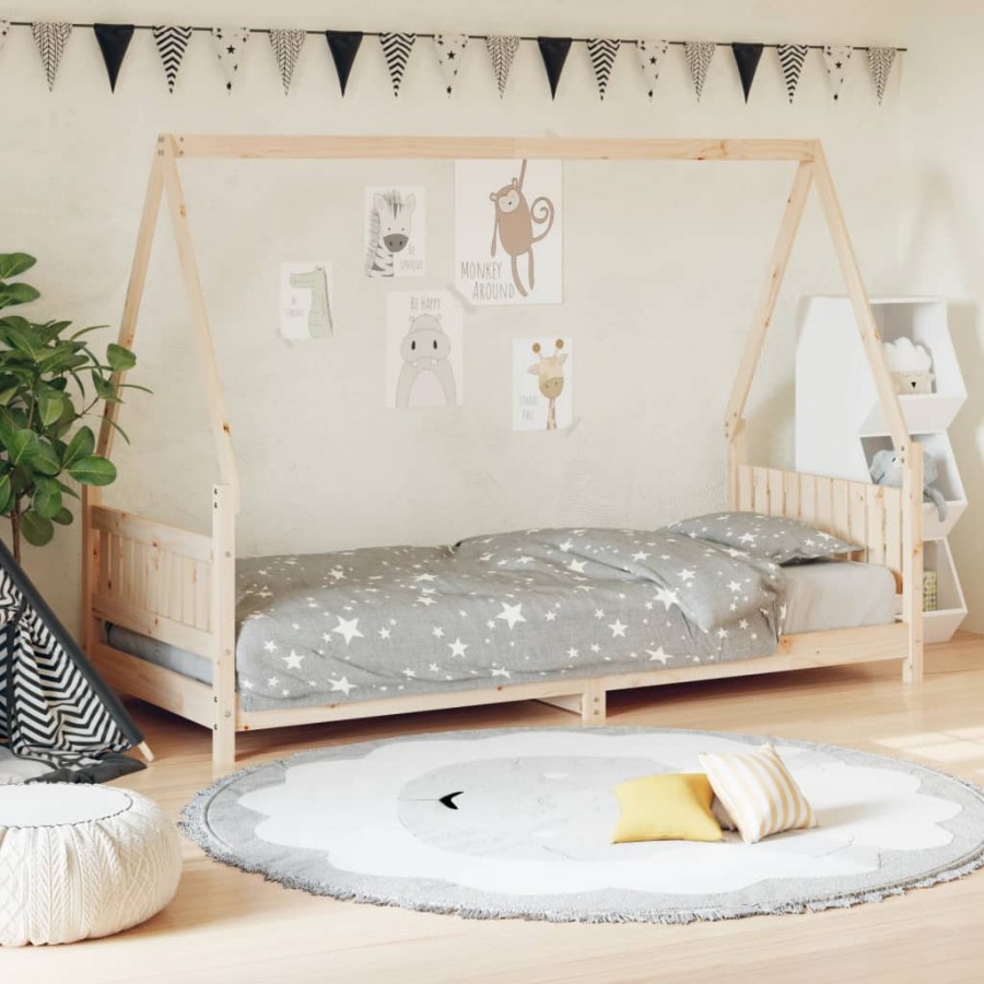 Cadre de lit pour enfants 80x200 cm bois de pin massif