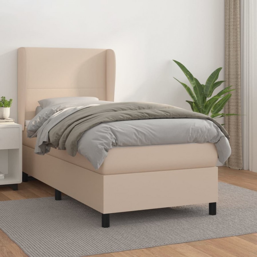 Cadre de lit avec matelas Cappuccino 80x200 cm