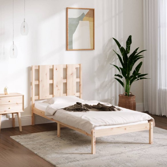 Cadre de lit bois massif 75x190 cm petit simple