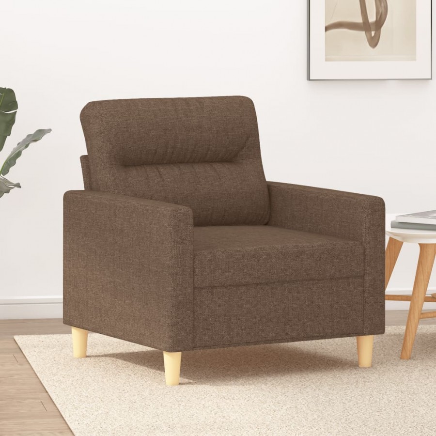 Fauteuil Marron 60 cm Tissu