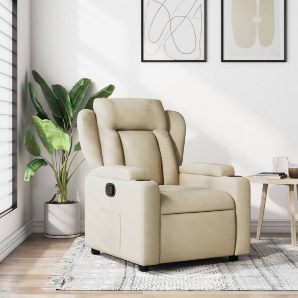 Fauteuil inclinable Crème Tissu