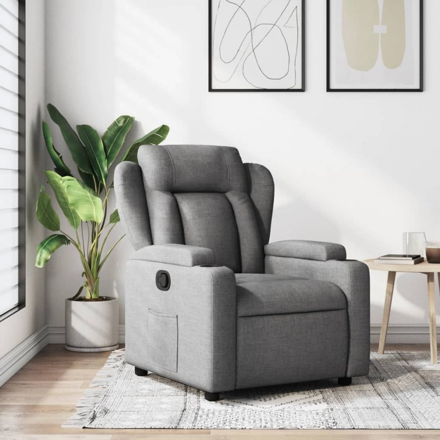 Fauteuil inclinable Gris foncé Tissu