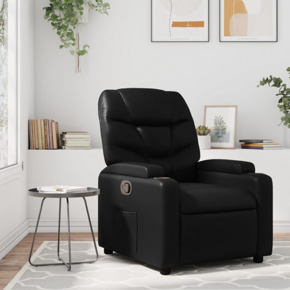 Fauteuil inclinable Noir Similicuir