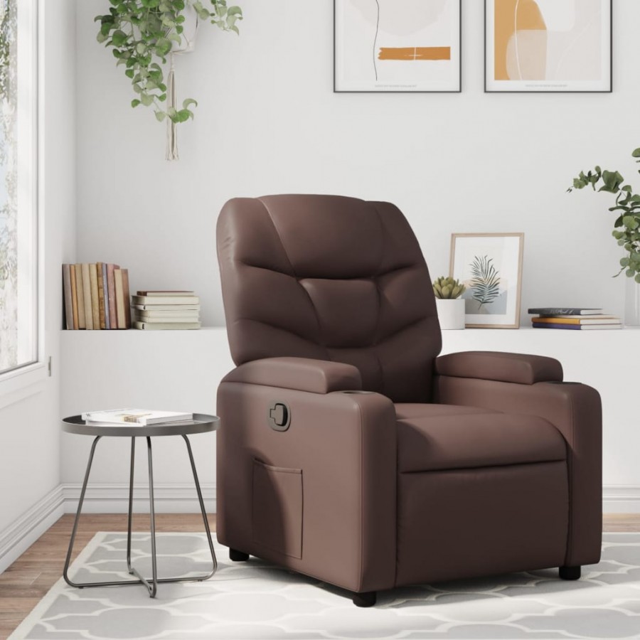 Fauteuil inclinable Marron Similicuir