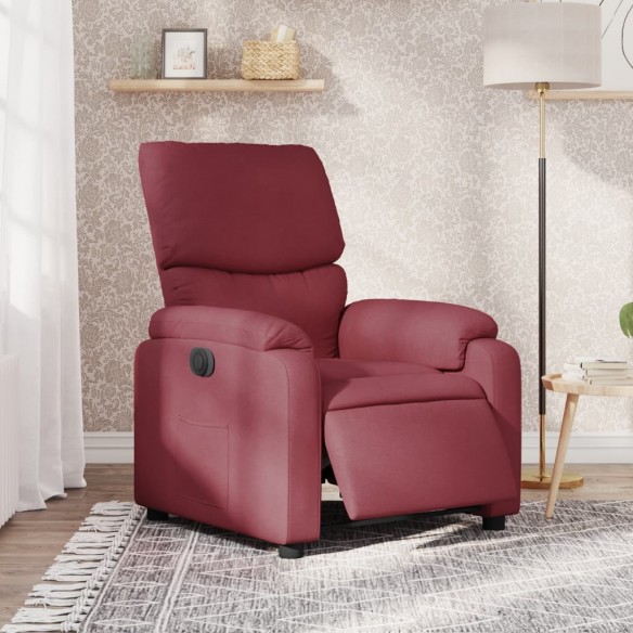 Fauteuil inclinable électrique Rouge bordeaux Tissu