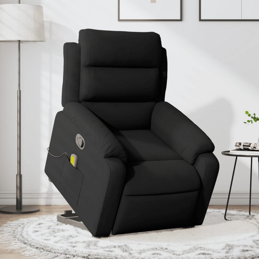 Fauteuil de massage inclinable Noir Velours