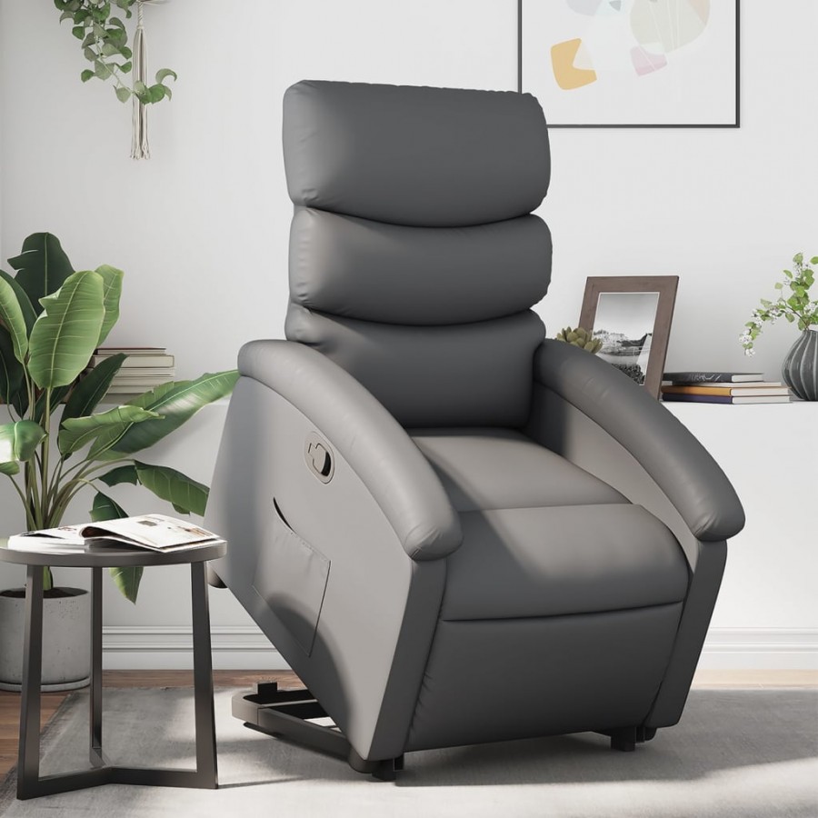 Fauteuil inclinable Gris Similicuir