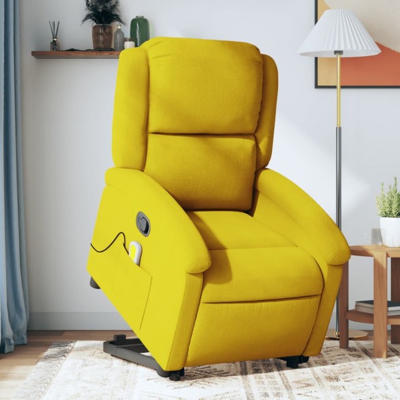 Fauteuil de massage inclinable Jaune Velours