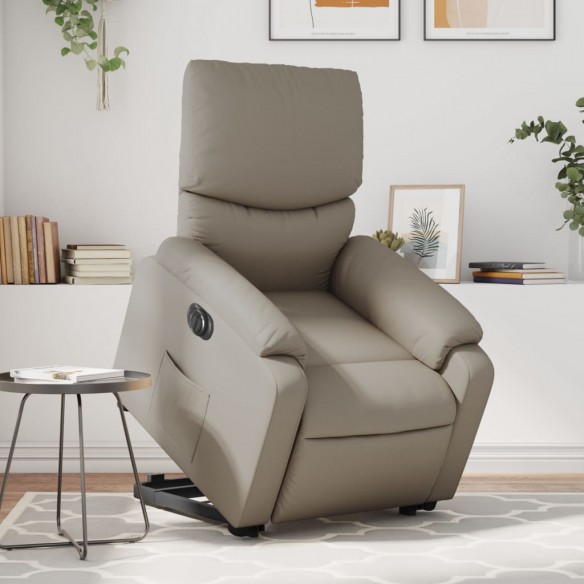 Fauteuil inclinable électrique cappuccino similicuir