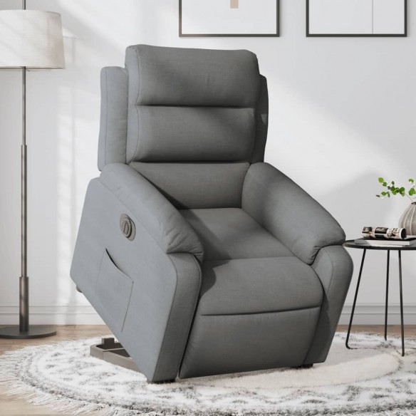 Fauteuil inclinable électrique gris foncé tissu