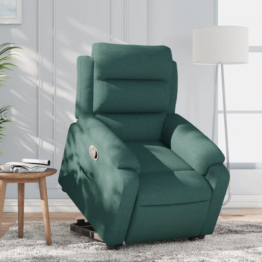 Fauteuil inclinable vert foncé tissu