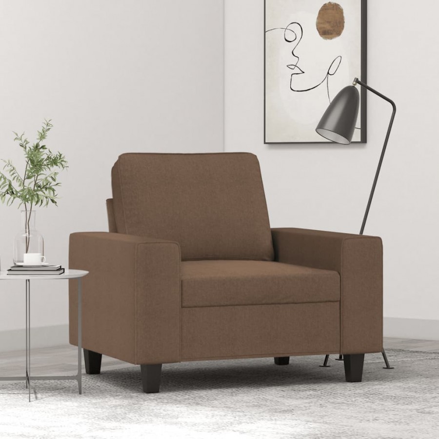 Fauteuil Marron 60 cm Tissu