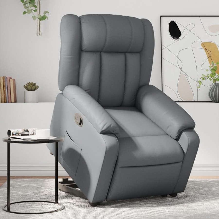 Fauteuil inclinable Gris Similicuir