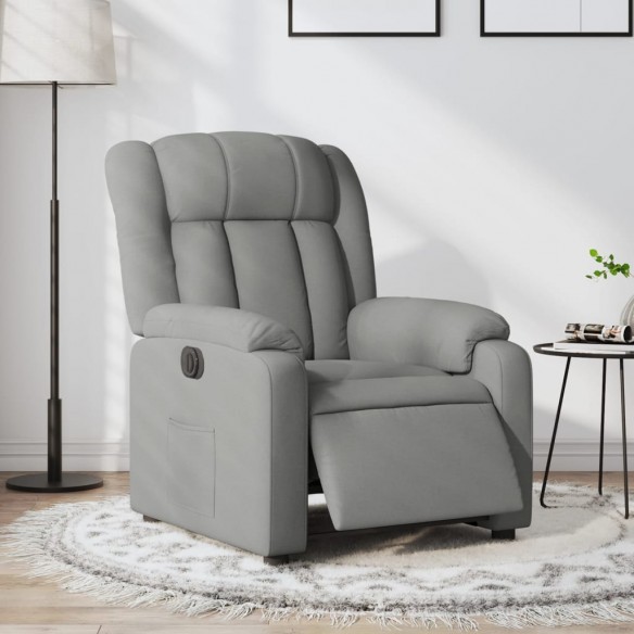 Fauteuil inclinable électrique Gris clair Tissu