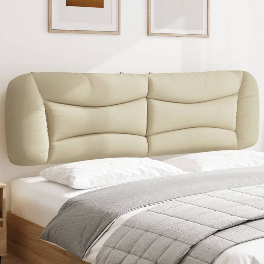 Coussin de tête de lit crème 180 cm tissu