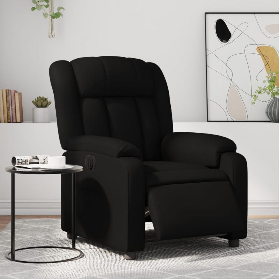 Fauteuil inclinable électrique Noir Similicuir