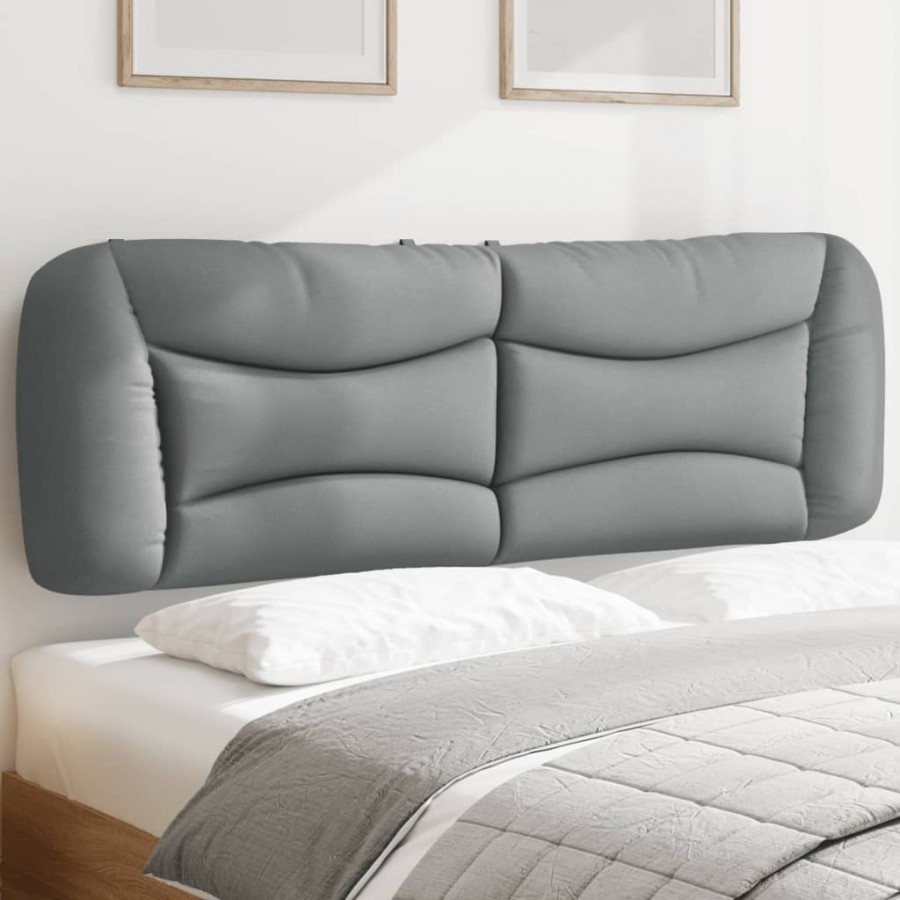 Coussin de tête de lit gris clair 160 cm tissu