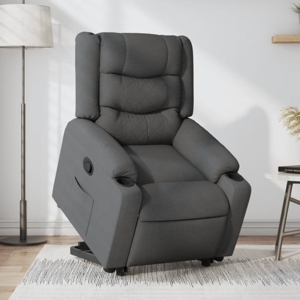 Fauteuil inclinable Gris foncé Tissu