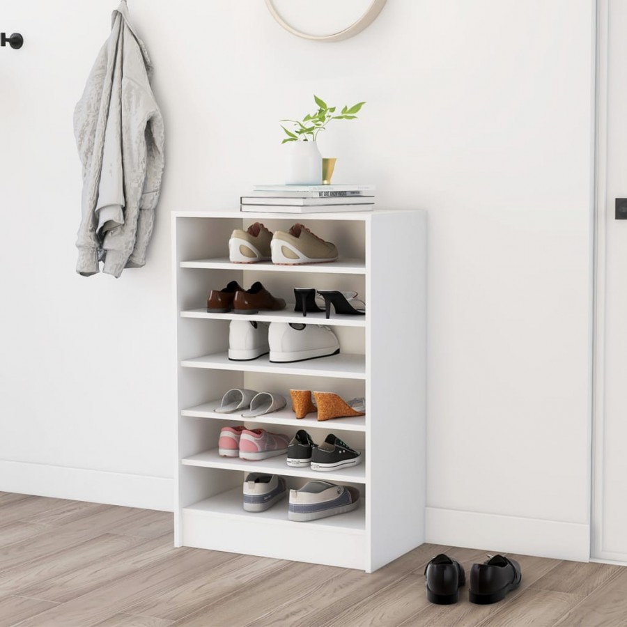 Armoire à chaussures Blanc 60x35x92 cm Aggloméré